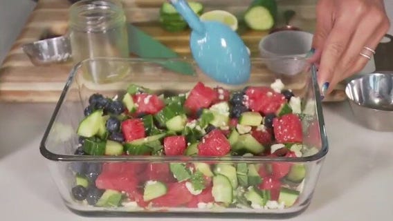 How to make a delicious watermelon cucumber salad