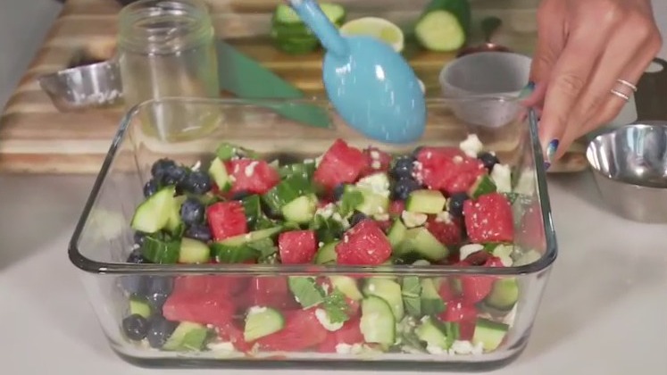 How to make a delicious watermelon cucumber salad