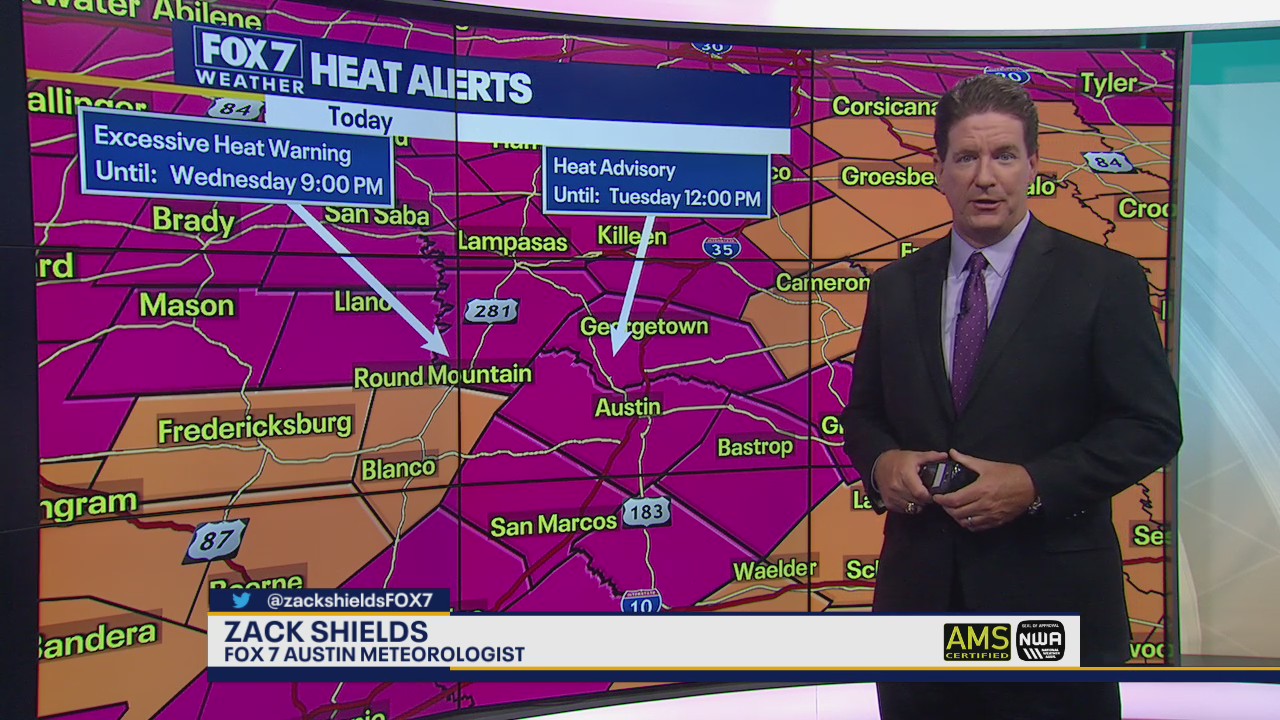 Excessive Heat Warning for Central Texas