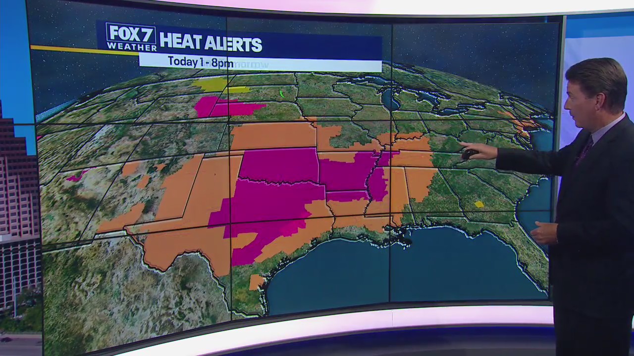 Heat alerts in Texas as temperatures soar into 100s