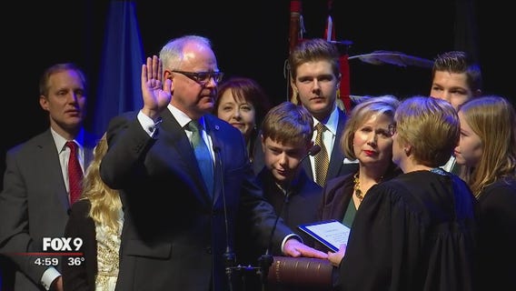 Tim Walz sworn in as new Minnesota Governor