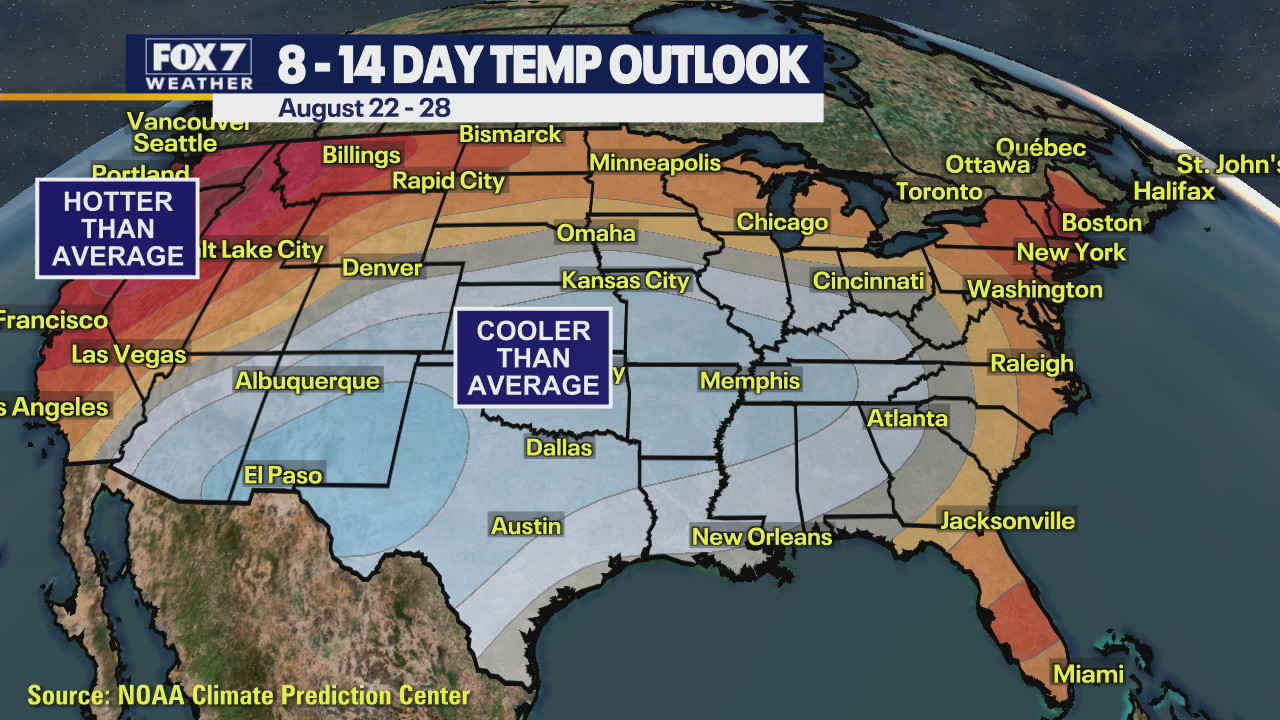 Heat remains but cooler temps forecasted