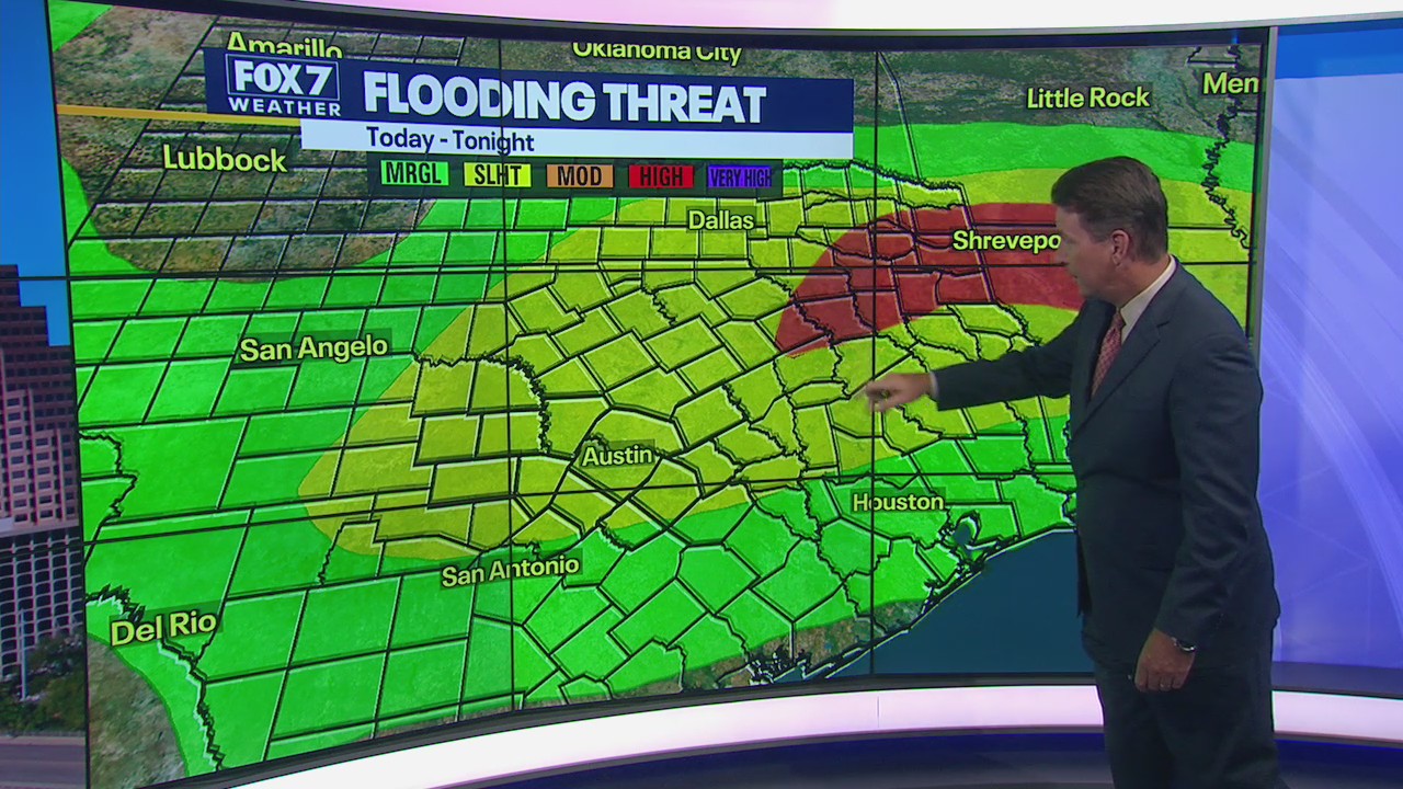 Flooding possible as Flash Flood Watch issued for Central Texas