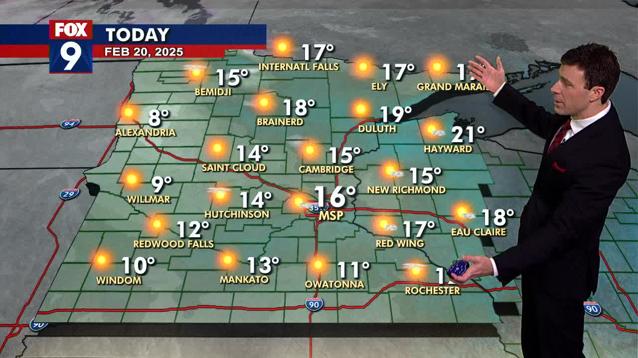 MN weather: Bright and continuing to warm Thursday