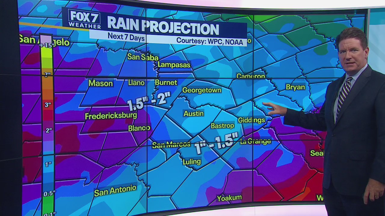 Chance for rain throughout the week, temperatures in 90s