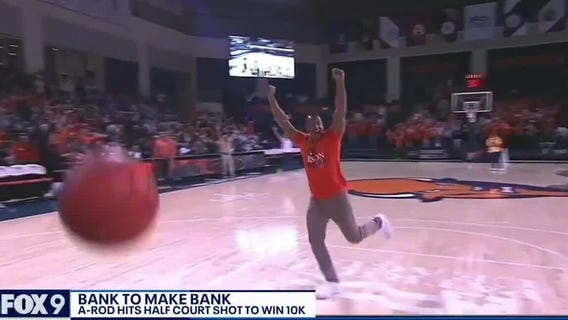 A-Rod makes half court shot to win Bucknell student $10K