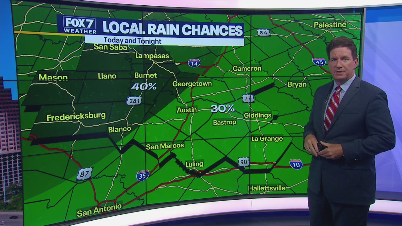 Chances for rain, some areas under marginal risk for severe weather