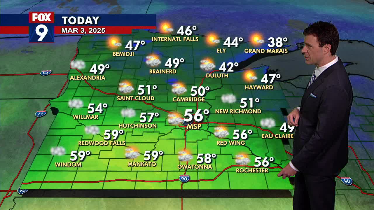 MN weather: Patchy sunshine and warmer on Monday | FOX 9 Minneapolis-St ...