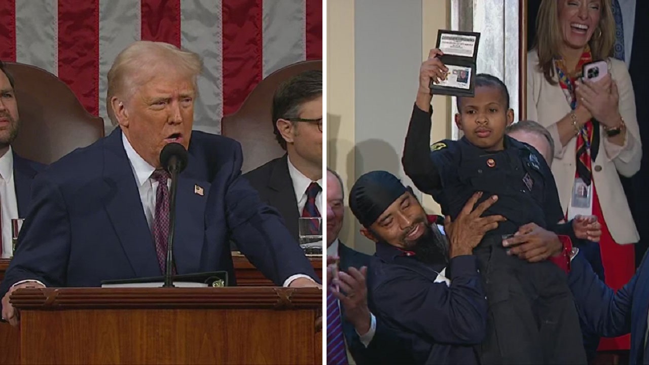 Pres. Trump fulfills boy's dream of becoming a cop