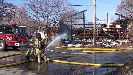 Aftermath from business destroyed in St. Paul fire