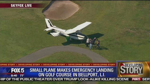 Small plane makes emergency landing on golf course