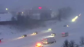 WATCH: Crashes in Minnesota after heavy snowfall