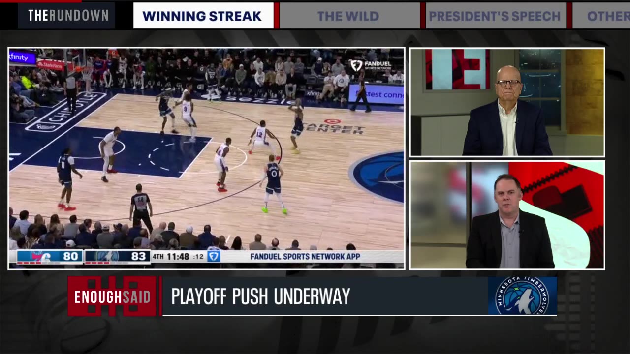 Enough Said: Wolves and Wild on winning streak, NFL free agency ahead