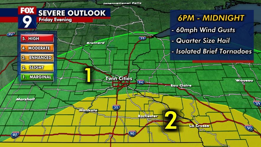 MN weather: Timeline for Friday's warmth, storms