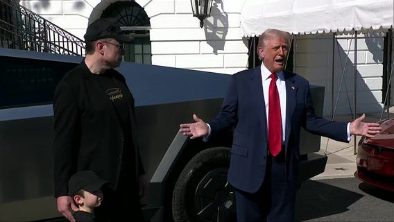 Trump buys a Tesla from Musk, answers questions [RAW]