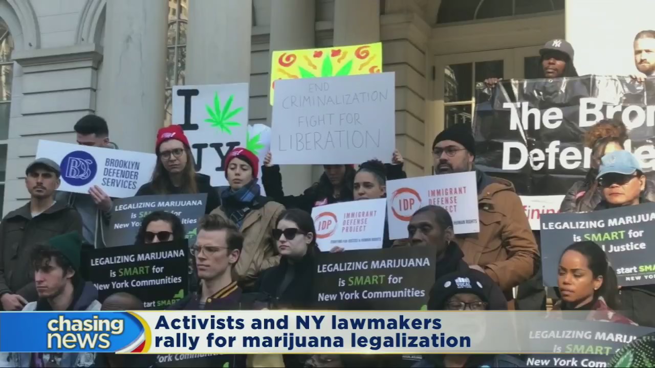 Activists rally for marijuana legalization at City Hall