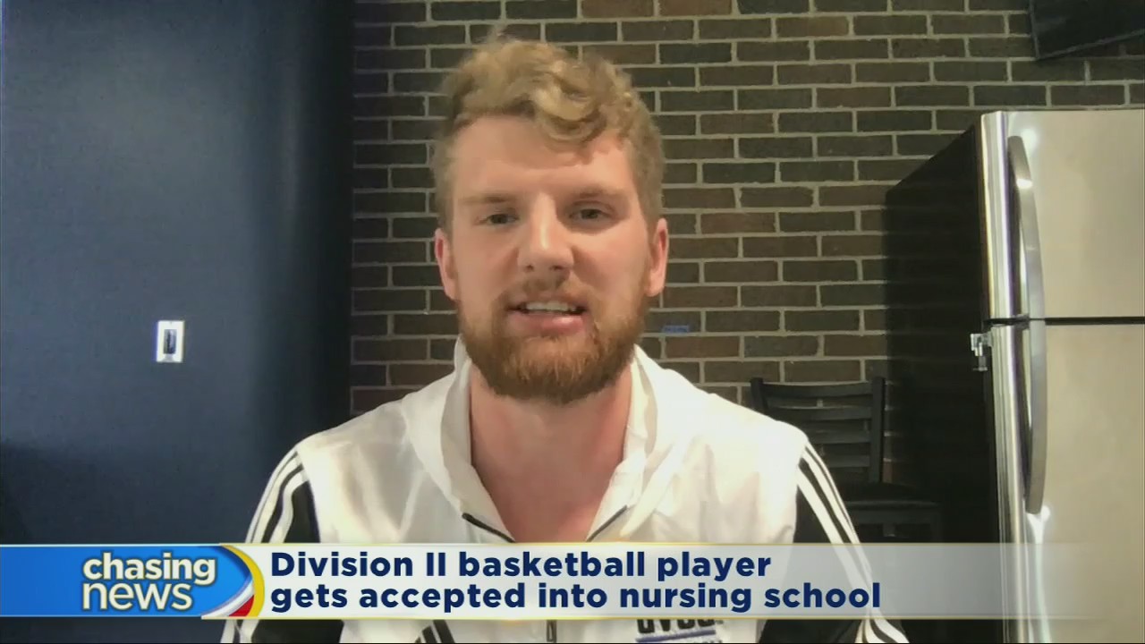 Basketball player gets surprise during practice