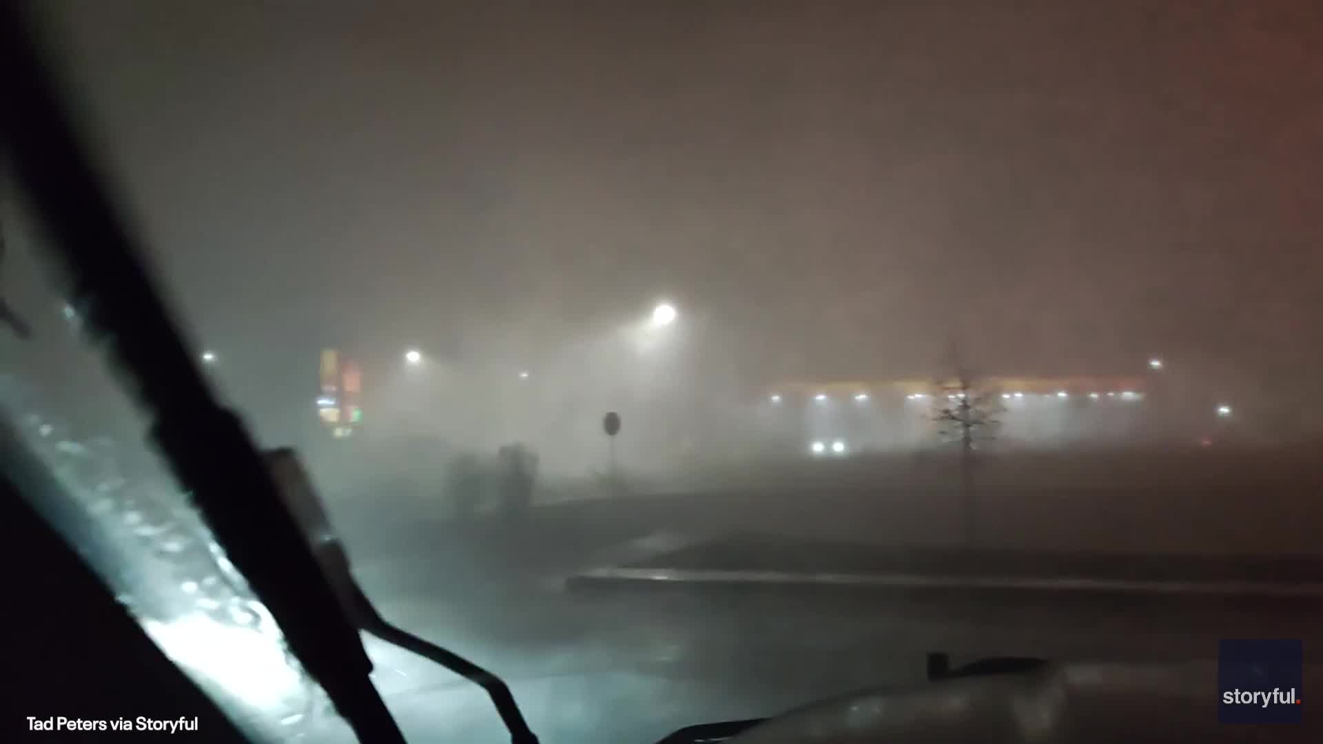 WATCH: Father and son caught in 'tornado' during intense Missouri storm