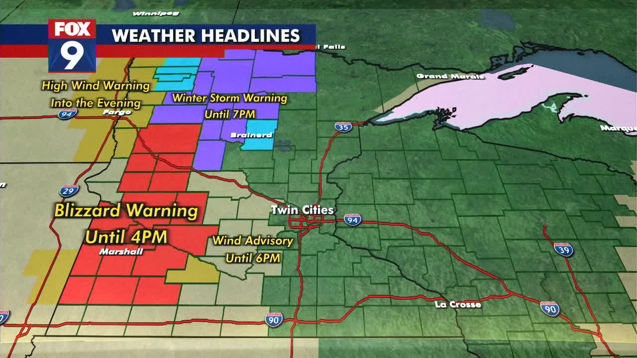 MN weather: Western MN hit with wind and snow