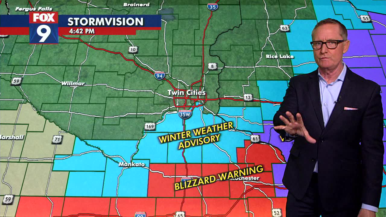 Snow approaching Minnesota Wednesday morning