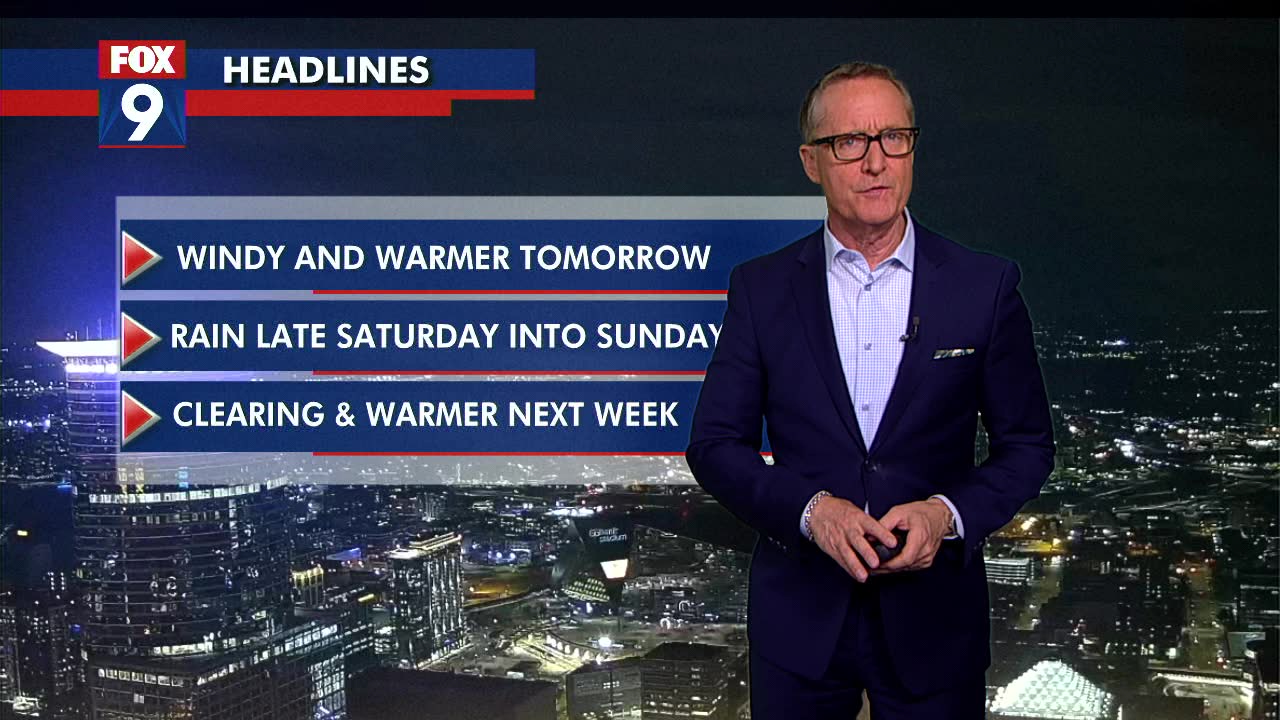 MN weather: Windy but warmer on Friday | FOX 9 Minneapolis-St. Paul