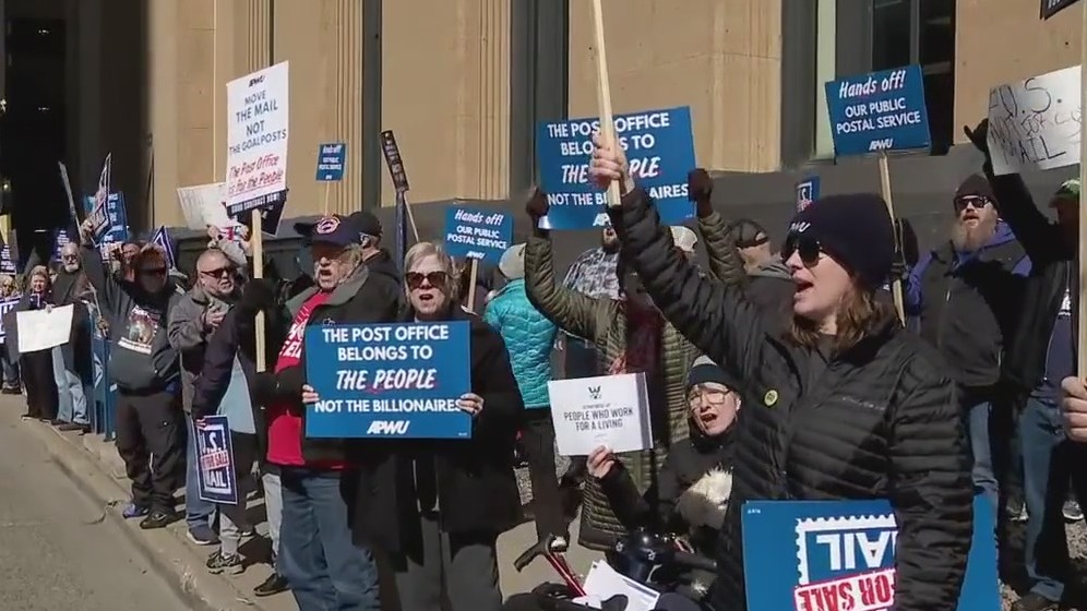 USPS privatization protest in Minneapolis
