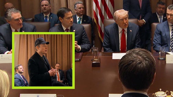 Pres. Trump meets with press after cabinet meeting