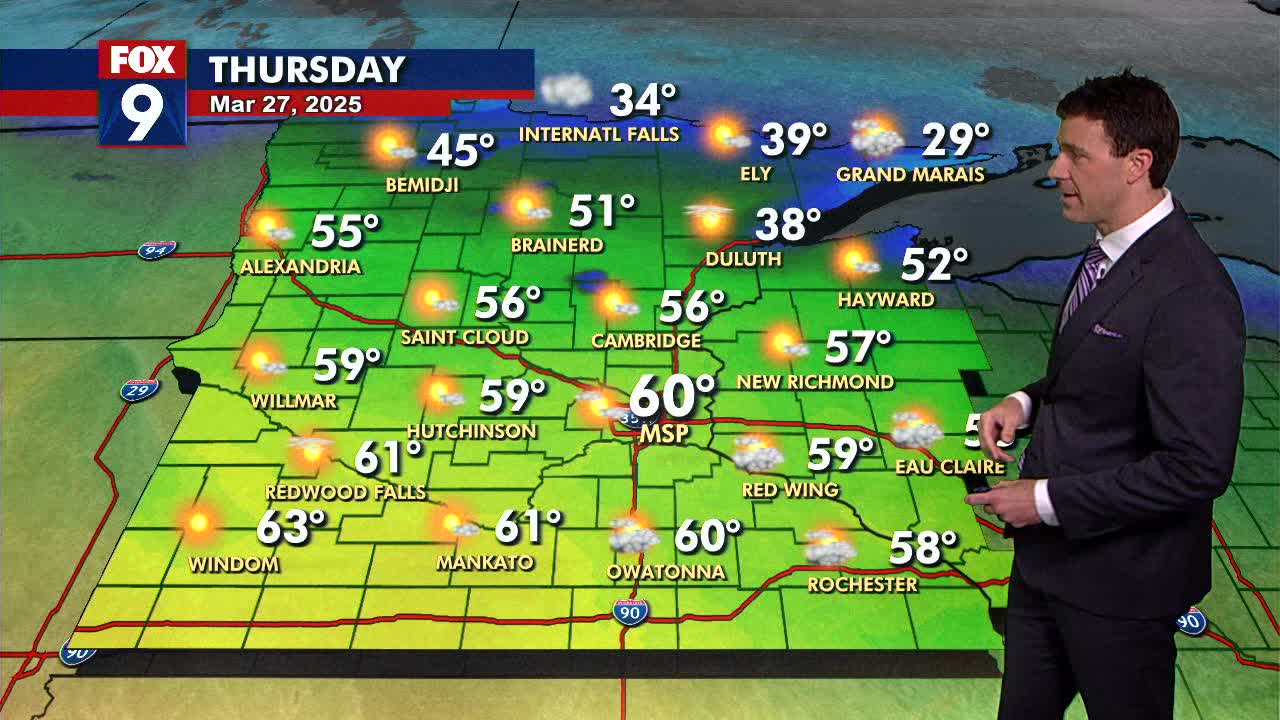 MN weather: A bright and pleasant Thursday