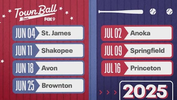 FOX 9 Town Ball Tour schedule is released