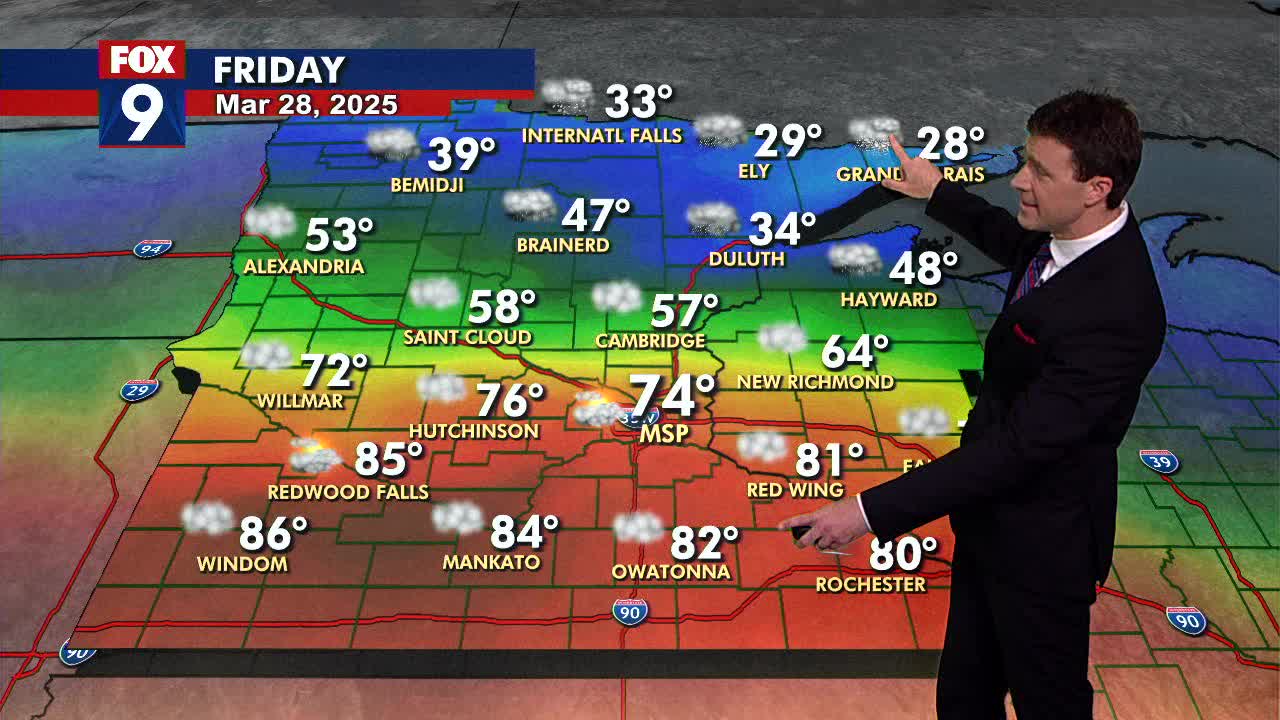 MN weather: Fairly bright and warmer Friday | FOX 9 Minneapolis-St. Paul