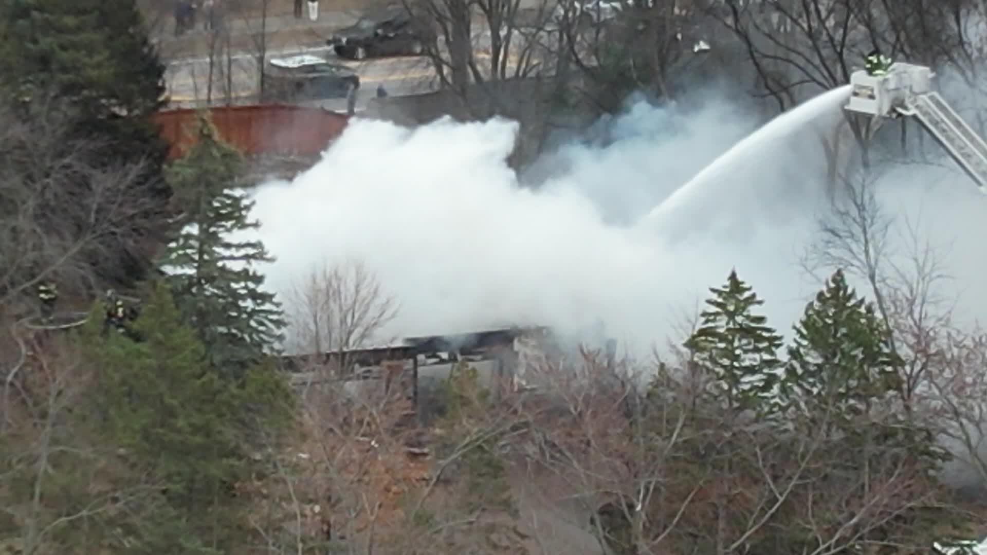 Drone footage shows aftermath of Brooklyn Park plane crash