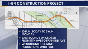 I-94 construction project closing ramps, roads