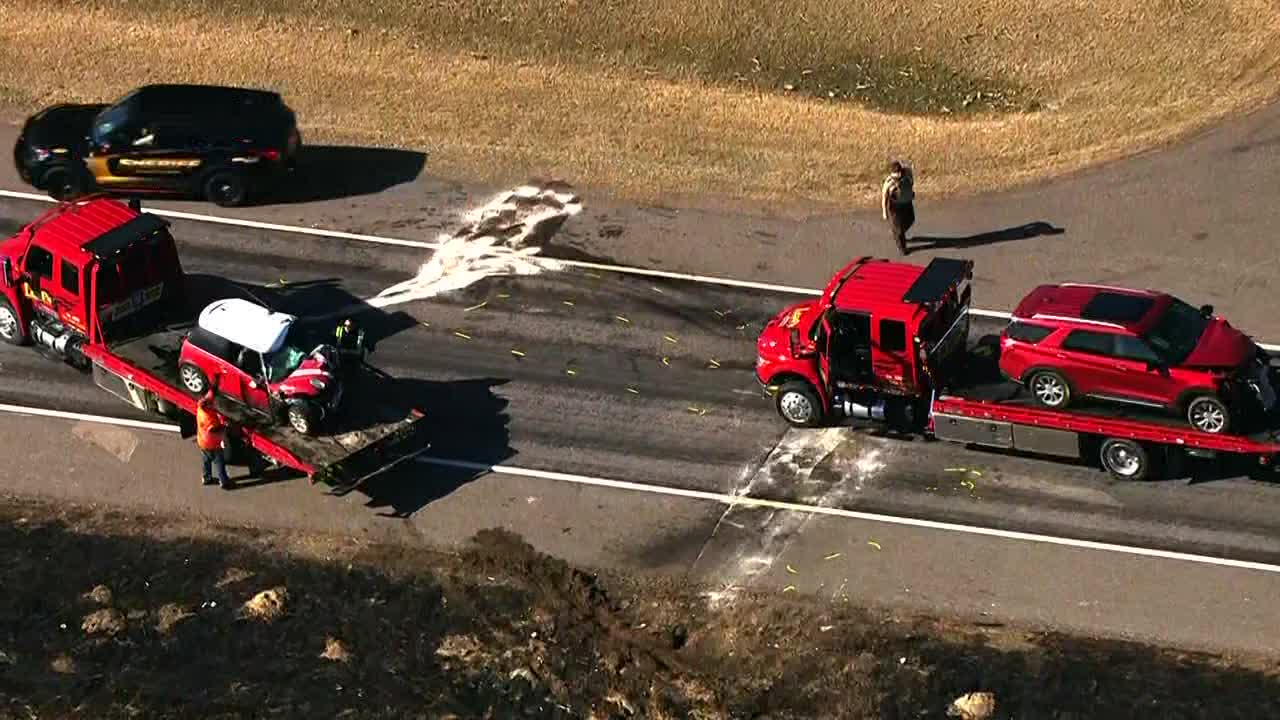 Aftermath of crash that left 2 men dead in Isanti Co. [RAW]