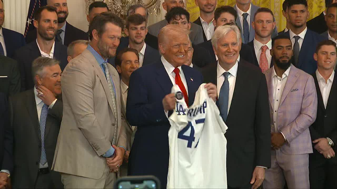 Pres. Trump celebrates Dodgers [RAW]