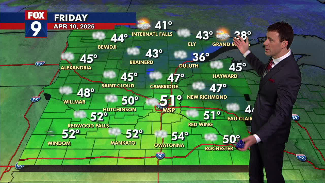 MN weather: Scattered light showers on Thursday