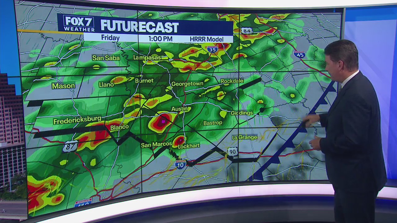 Strong cold front arrives bringing isolated severe storms