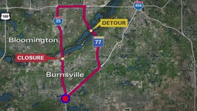 I-35W closing from Burnsville split to I-494 in Bloomington