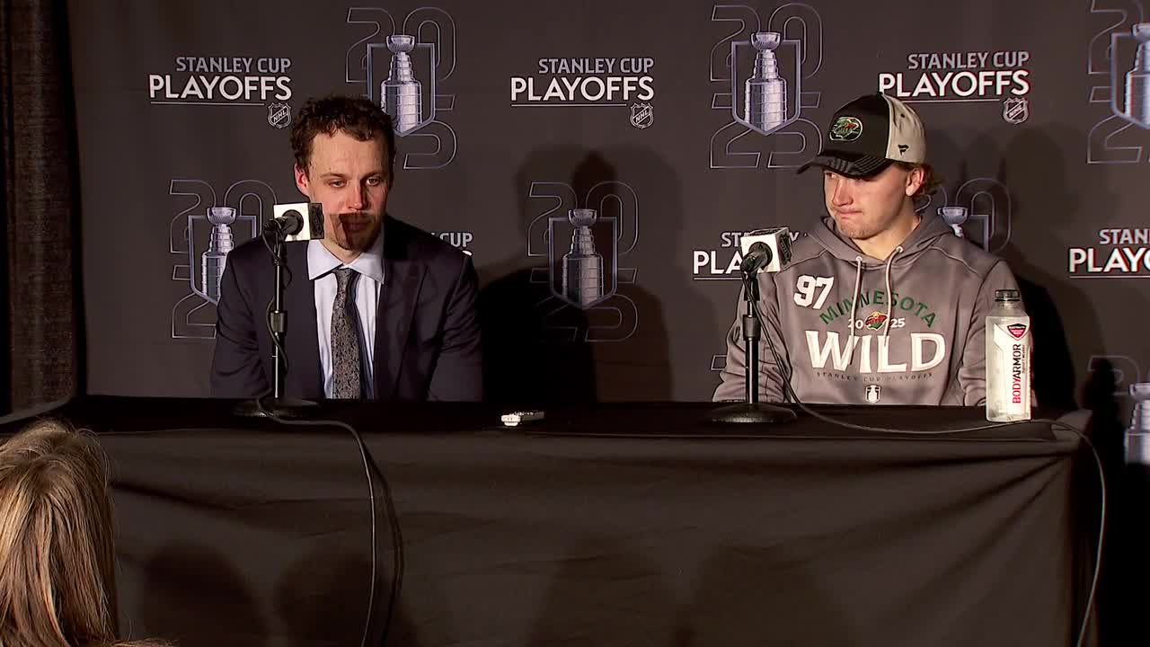 Wild players react after 5-2 Game 3 win over Vegas