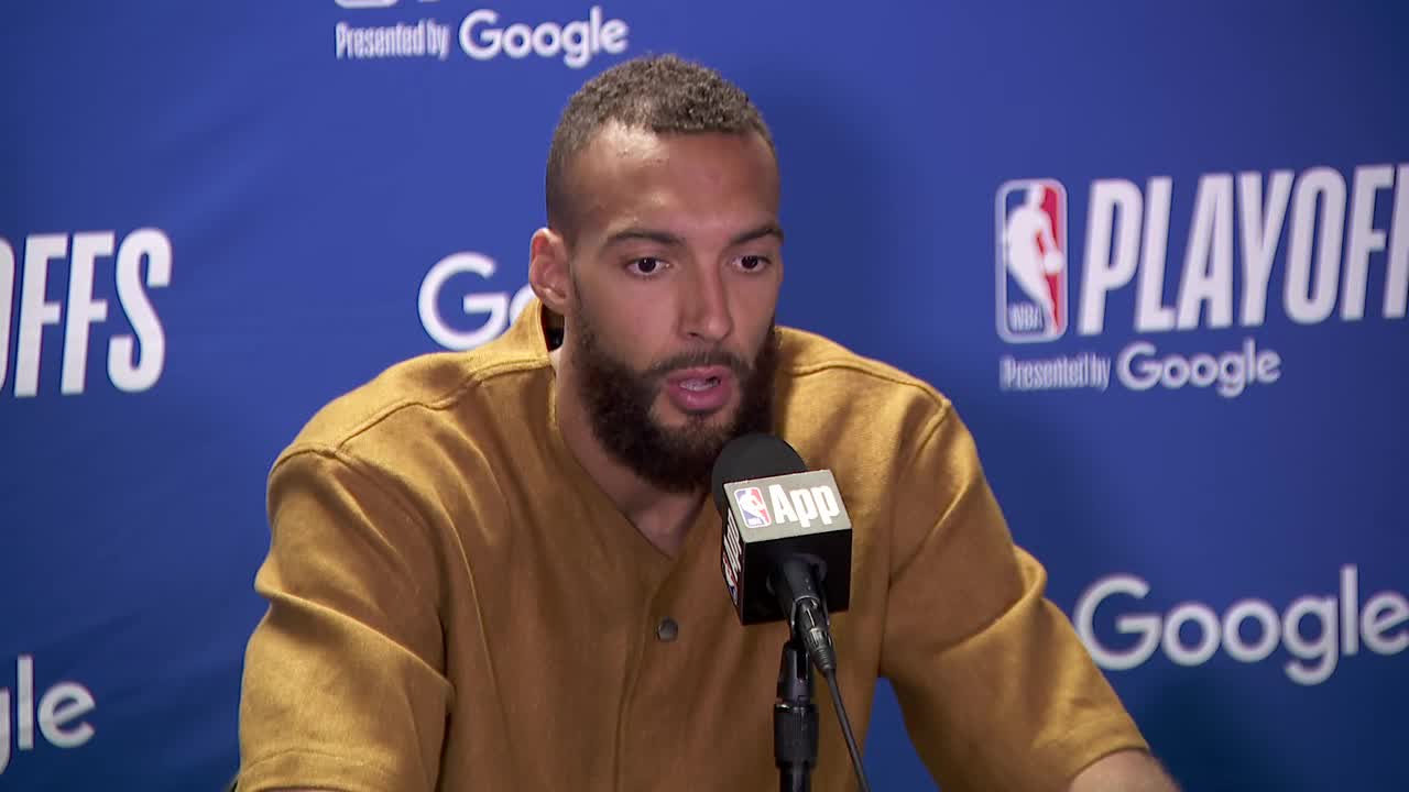 Rudy Gobert reacts to his historic Game 5
