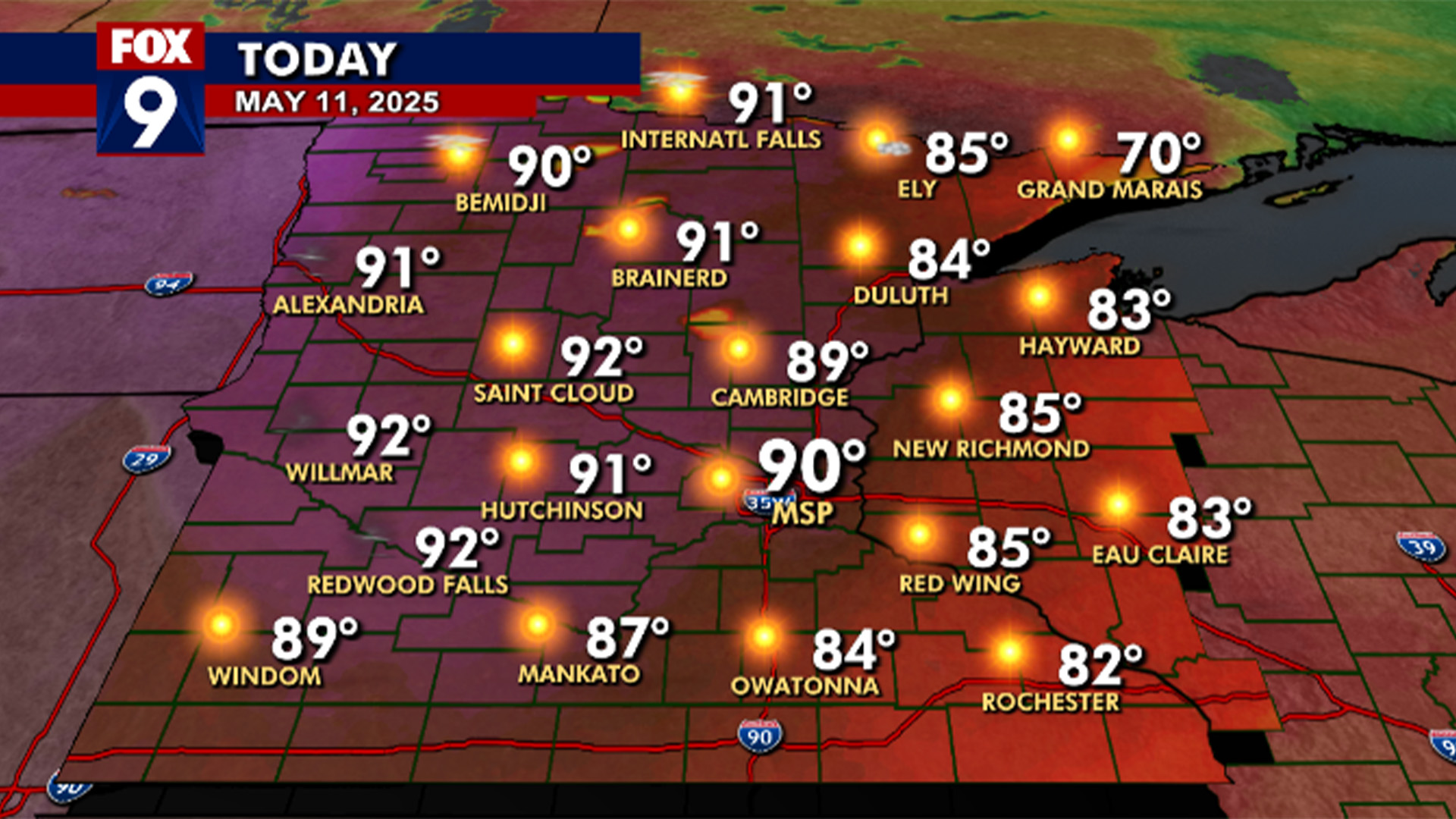 MN weather: Record heat likely on Mother's Day