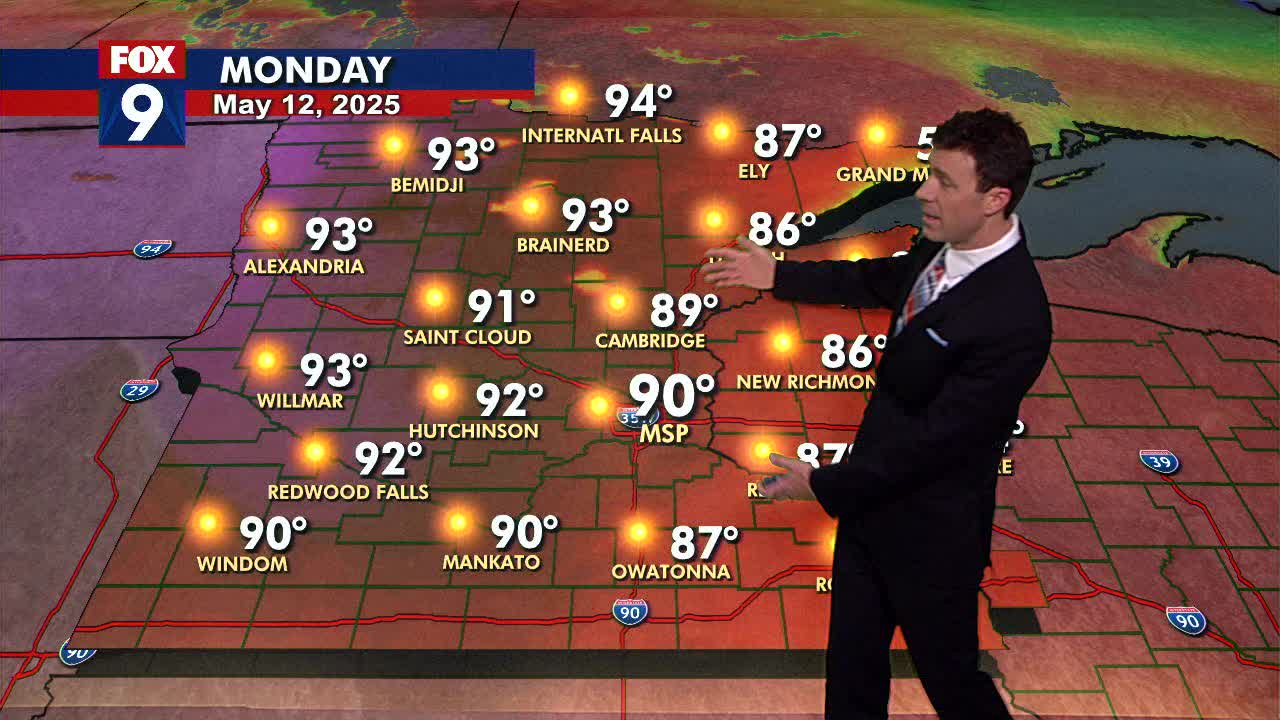MN weather: Hot and breezy on Monday | FOX 9 Minneapolis-St. Paul
