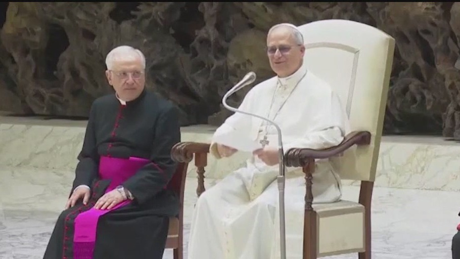 Pope Leo addresses the media in 1st press conference