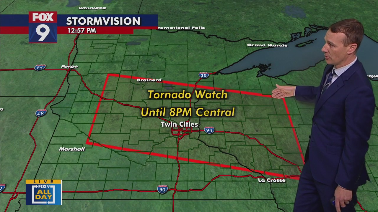 MN weather: Tornado watch issued ahead of afternoon storms | FOX 9 ...