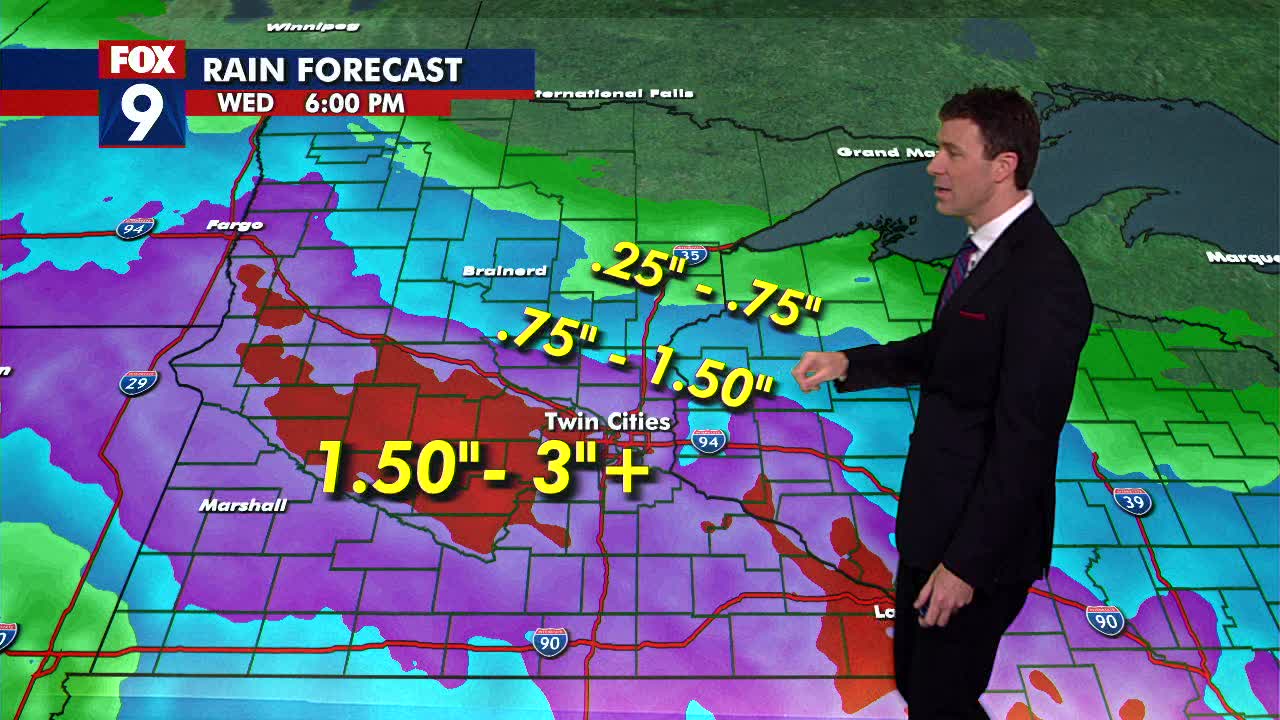 MN weather: Soaking rain on Tuesday