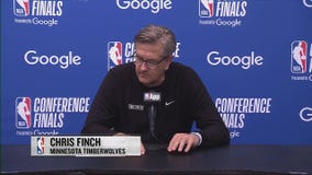Chris Finch reacts after Wolves drop Game 1 to Thunder, 114-88 [RAW]