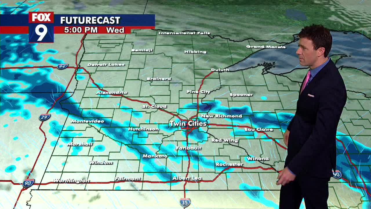 MN weather: More scattered showers on Wednesday