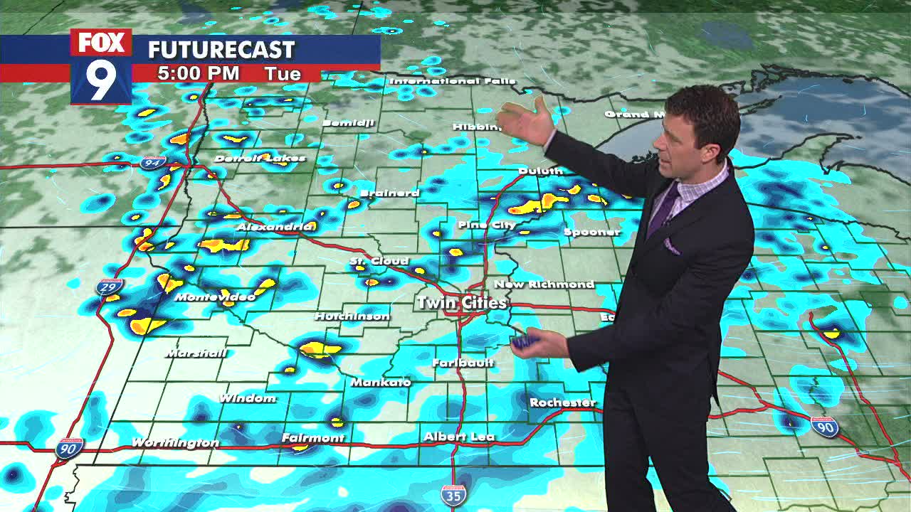 MN weather: Chance of light showers on Tuesday | FOX 9 Minneapolis-St. Paul