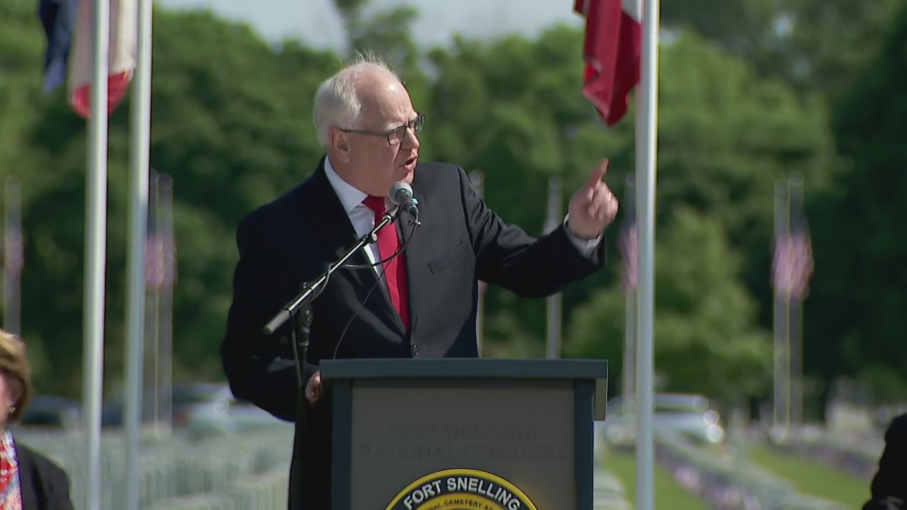 Gov. Walz speaks at Ft. Snelling Memorial Day [RAW] | FOX 9 Minneapolis ...