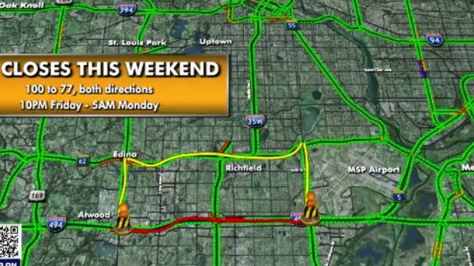 I-494 closure this weekend: What you need to know