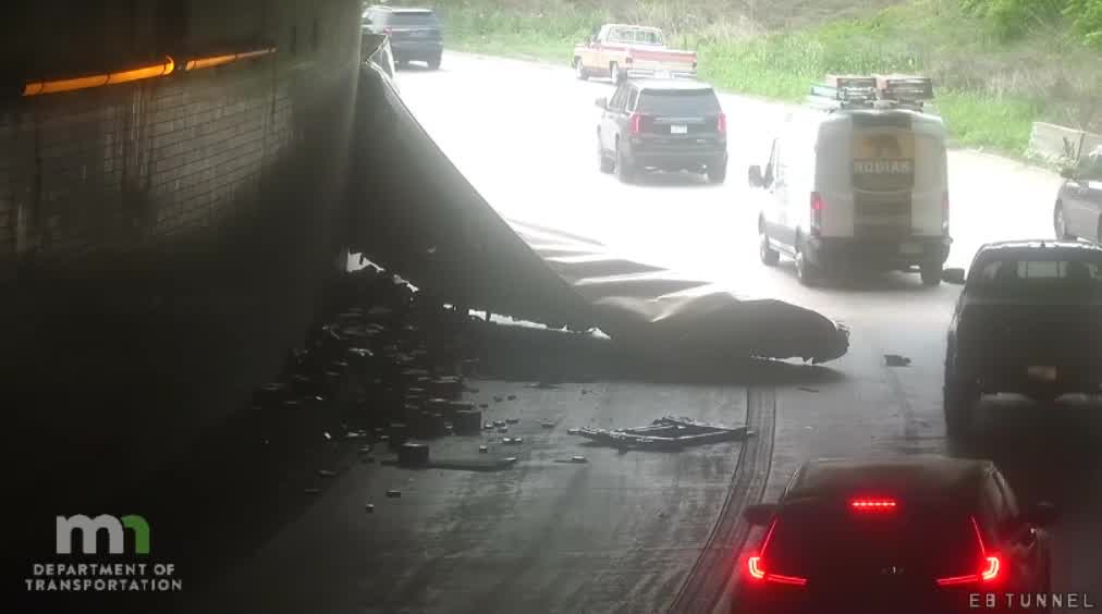 Aftermath of Lowry Hill Tunnel semi crash